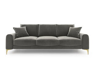 Трехместный диван Mazzini Sofas Madara, велюр, светло-серый/золотистый цена и информация | Диваны | 220.lv