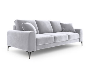 Трехместный диван Mazzini Sofas Madara, велюр, серебренного цвета/черный цена и информация | Диваны | 220.lv