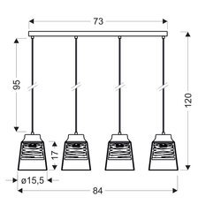 Candellux lighting gaismeklis Fresno 34-78124 cena un informācija | Piekaramās lampas | 220.lv