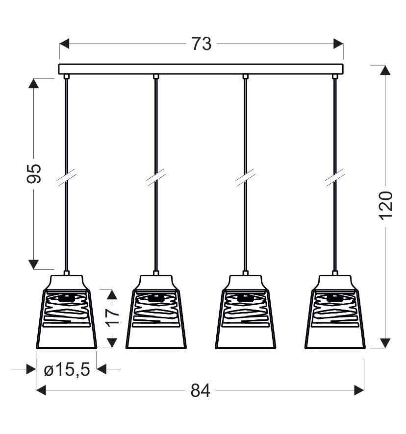 Candellux lighting gaismeklis Fresno 34-78124 cena un informācija | Piekaramās lampas | 220.lv