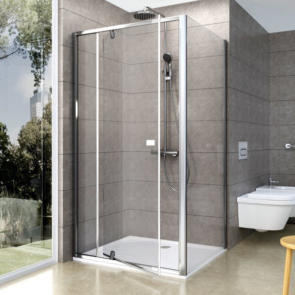 Dušas durvis Pivot PDOP1, Ravak, Izmēri: 80 Stikls: Caurspīdīga cena un informācija | Dušas durvis, dušas sienas | 220.lv