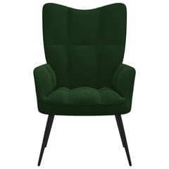 Atpūtas krēsls vidaXL, tumši zaļš cena un informācija | Atpūtas krēsli | 220.lv