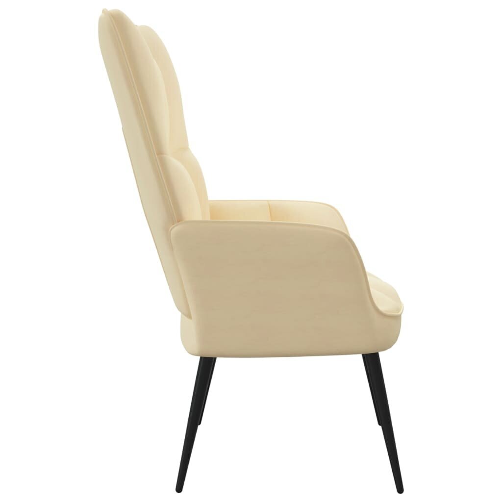 Atpūtas krēsls vidaXL, krēmīgi balts cena un informācija | Atpūtas krēsli | 220.lv