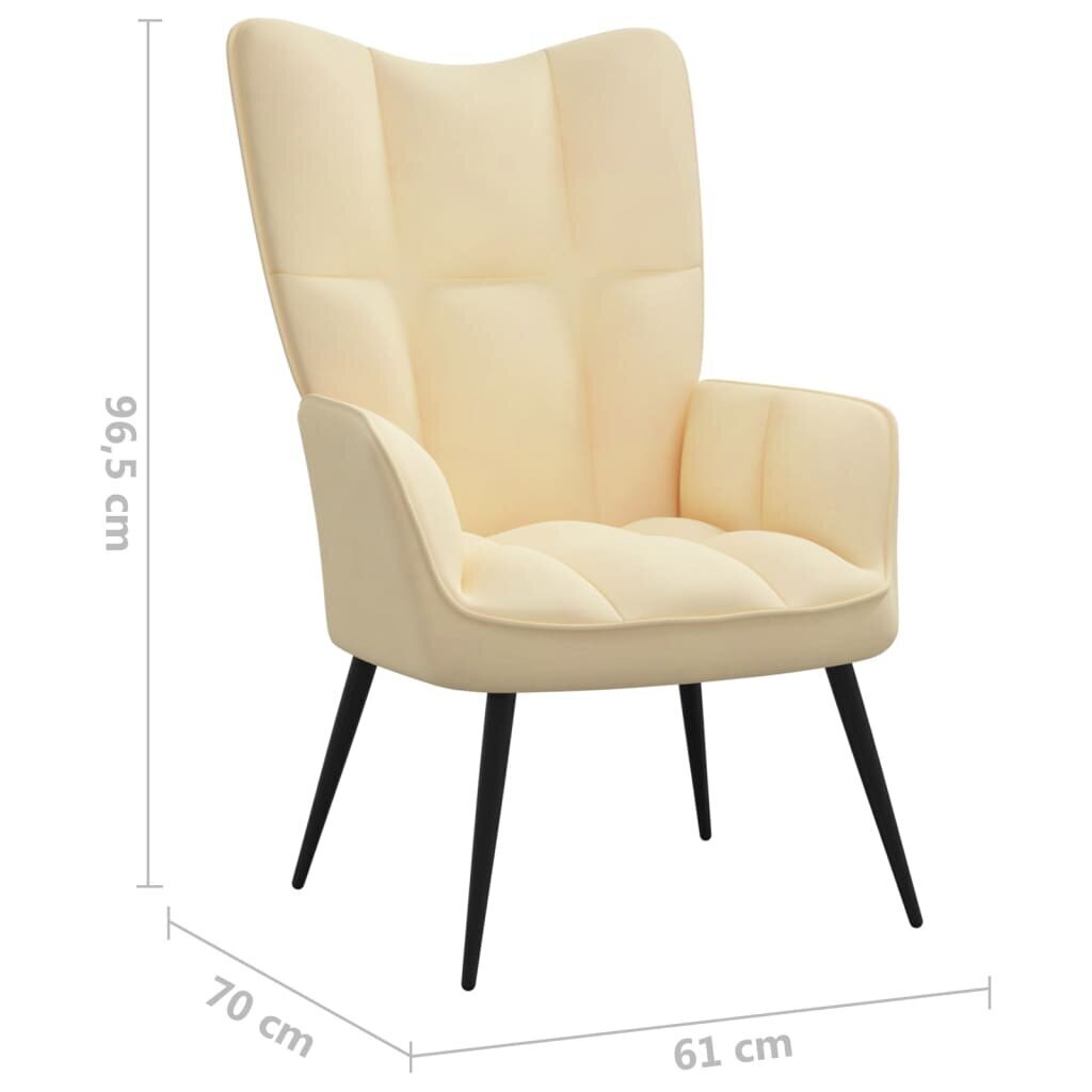 Atpūtas krēsls vidaXL, krēmīgi balts cena un informācija | Atpūtas krēsli | 220.lv