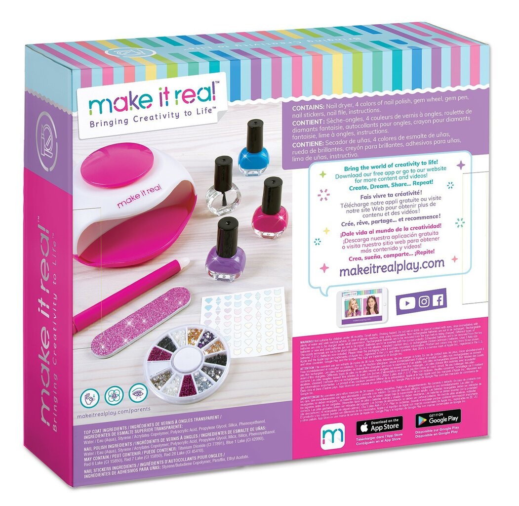 MAKE IT REAL Komplekts nagiem "Glitter Dream Nail Spa" cena un informācija | Nagu lakas, stiprinātāji | 220.lv