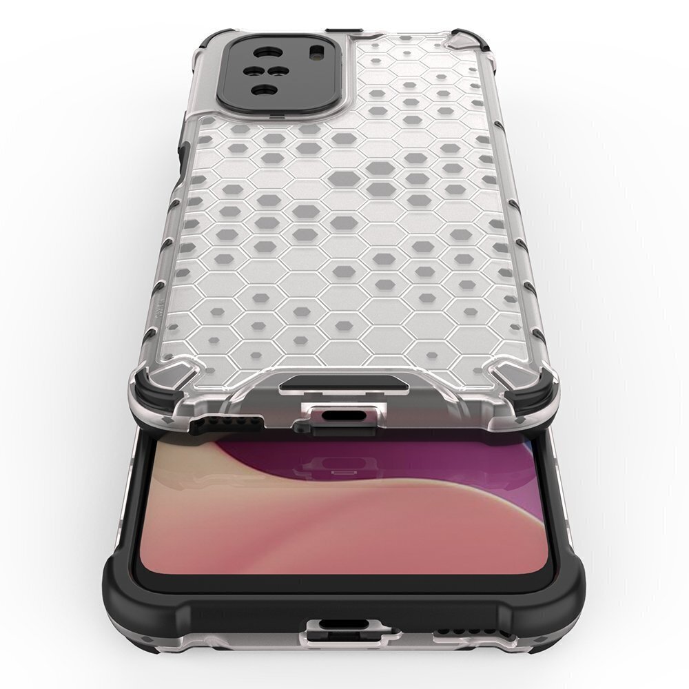 Telefona vāciņš Honeycomb armor Xiaomi Redmi K40 Pro+ / K40 Pro / K40 / Poco F3, caurspīdīgs цена и информация | Telefonu vāciņi, maciņi | 220.lv