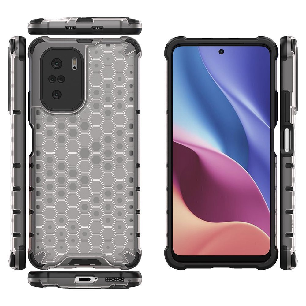 Telefona vāciņš Honeycomb armor Xiaomi Redmi K40 Pro+ / K40 Pro / K40 / Poco F3, caurspīdīgs цена и информация | Telefonu vāciņi, maciņi | 220.lv