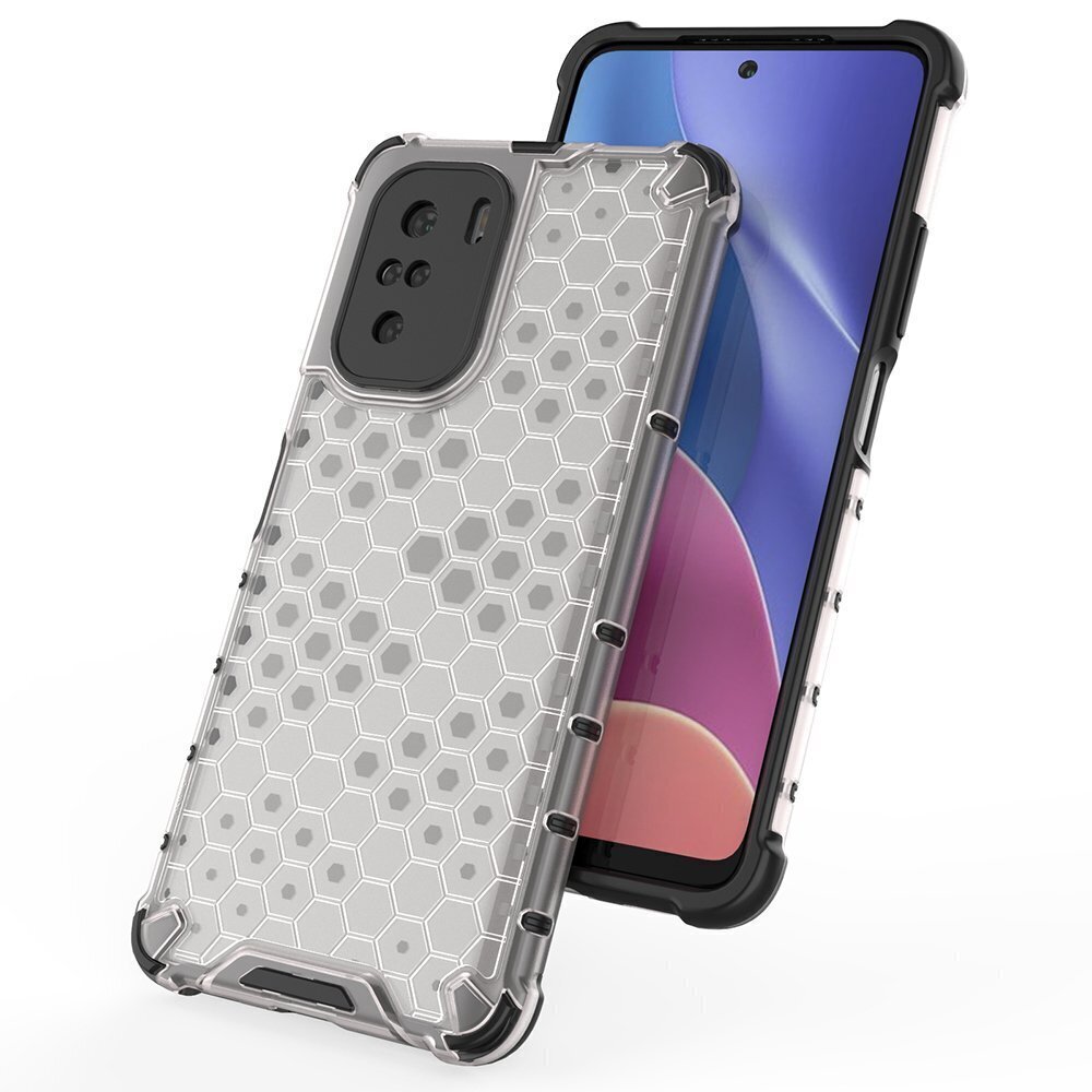 Telefona vāciņš Honeycomb armor Xiaomi Redmi K40 Pro+ / K40 Pro / K40 / Poco F3, caurspīdīgs cena un informācija | Telefonu vāciņi, maciņi | 220.lv