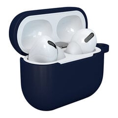 Мягкий силиконовый чехол для наушников Apple AirPods 3 + клипса-крючок темно-синий, чехол D цена и информация | Аксессуары для наушников | 220.lv