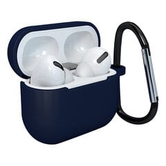 Мягкий силиконовый чехол для наушников Apple AirPods 3 + клипса-крючок темно-синий, чехол D цена и информация | Аксессуары для наушников | 220.lv