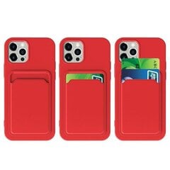 Silikona telefona vāciņš Card Case priekš Xiaomi Poco X3 NFC / Poco X3 Pro, sarkans cena un informācija | Telefonu vāciņi, maciņi | 220.lv