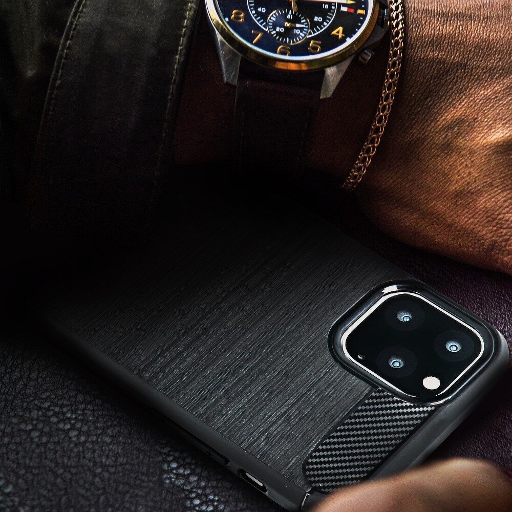 Telefona vāciņš priekš Samsung Galaxy S21 FE - Carbon, melns cena un informācija | Telefonu vāciņi, maciņi | 220.lv