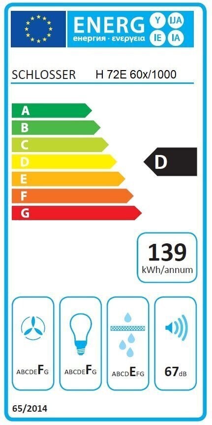 Schlosser H72E 60X/1000 cena un informācija | Tvaika nosūcēji | 220.lv