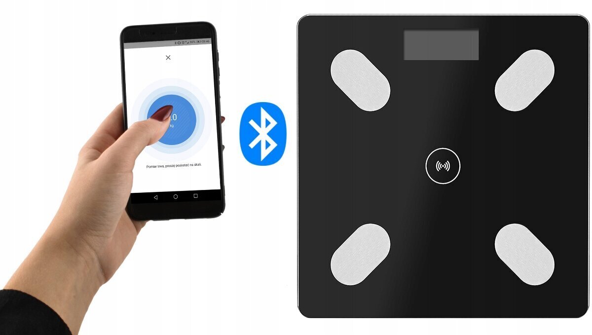 Viedie svari vannas istabai Smart Bluetooth Glass cena un informācija | Ķermeņa svari, bagāžas svari | 220.lv