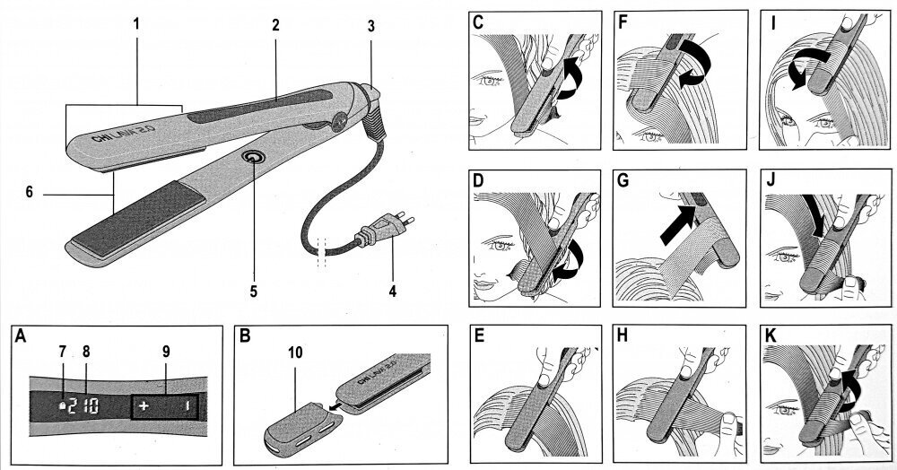 CHI LAVA 2.0 Hair Styling Iron matu taisnotājs 25mm цена и информация | Matu veidotāji, taisnotāji | 220.lv