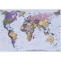 Tapetes Komar 270x188cm 4-050 World Map cena un informācija | Fototapetes | 220.lv