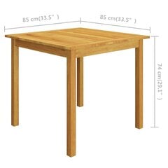 Комплект столовой мебели vidaXL, из 3 частей, коричневый цена и информация | Комплекты уличной мебели | 220.lv