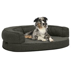 vidaXL ergonomiska gulta suņiem, tumši pelēka цена и информация | Лежаки, домики | 220.lv