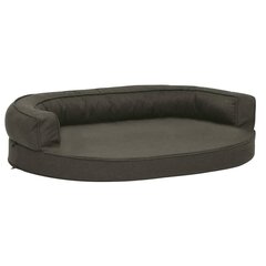 vidaXL ergonomiska suņu gulta, tumši pelēka, 75x53 cm cena un informācija | Suņu gultas, spilveni, būdas | 220.lv