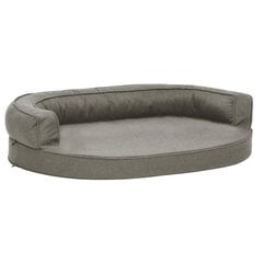 vidaXL ergonomiska suņu gulta, pelēka, 75x53 cm цена и информация | Лежаки, домики | 220.lv