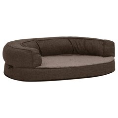vidaXL ergonomiska suņu gulta, brūna, 75x53 cm цена и информация | Лежаки, домики | 220.lv