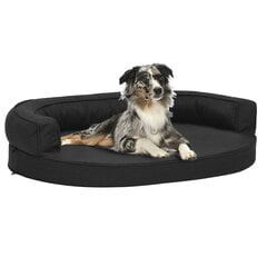 vidaXL ergonomiska suņu gulta, melna, 75x53 cm cena un informācija | Suņu gultas, spilveni, būdas | 220.lv