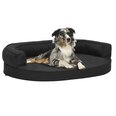 vidaXL ergonomiska suņu gulta, melna, 75x53 cm