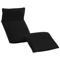 Saliekams sauļošanās zvilnis vidaXL, melns cena un informācija | Sauļošanās krēsli | 220.lv
