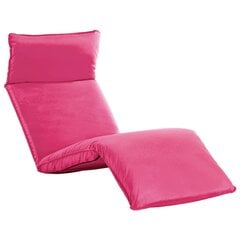 Saliekams sauļošanās zvilnis vidaXL, rozā cena un informācija | Sauļošanās krēsli | 220.lv