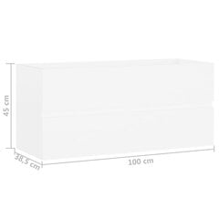 Izlietnes skapītis vidaXL, 100x38.5x45 cm, balts цена и информация | Шкафчики для ванной | 220.lv