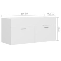 Izlietnes skapītis vidaXL, 100x38.5x46 cm, balts cena un informācija | Vannas istabas skapīši | 220.lv