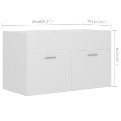 Izlietnes skapītis vidaXL, 80x38.5x46 cm, balts цена и информация | Шкафчики для ванной | 220.lv