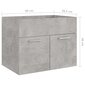 Izlietnes skapītis, 60x38.5x46cm, betona pelēks цена и информация | Vannas istabas skapīši | 220.lv