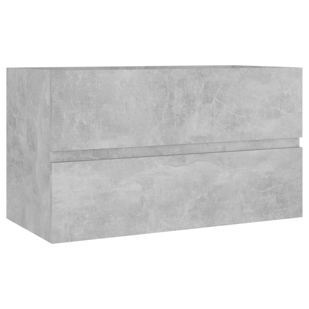 Izlietnes skapītis, 80x38.5x45cm, betona pelēks цена и информация | Vannas istabas skapīši | 220.lv