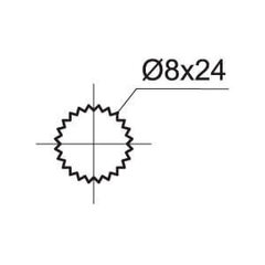 Jaucējkrāna rokturis Globo 8x24 RD, 631202 RUBINETA цена и информация | Аксессуары для душа, смесителей | 220.lv