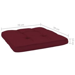 Spilveni dīvānam no paletēm, 2 gab., vīna sarkani cena un informācija | Krēslu paliktņi | 220.lv