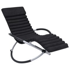 Sauļošanās krēsla matracis vidaXL, melns cena un informācija | Krēslu paliktņi | 220.lv