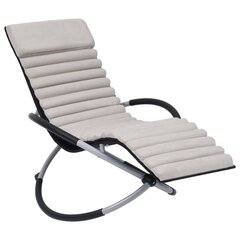 Sauļošanās krēsla matracis vidaXL, krēmkrāsas cena un informācija | Krēslu paliktņi | 220.lv