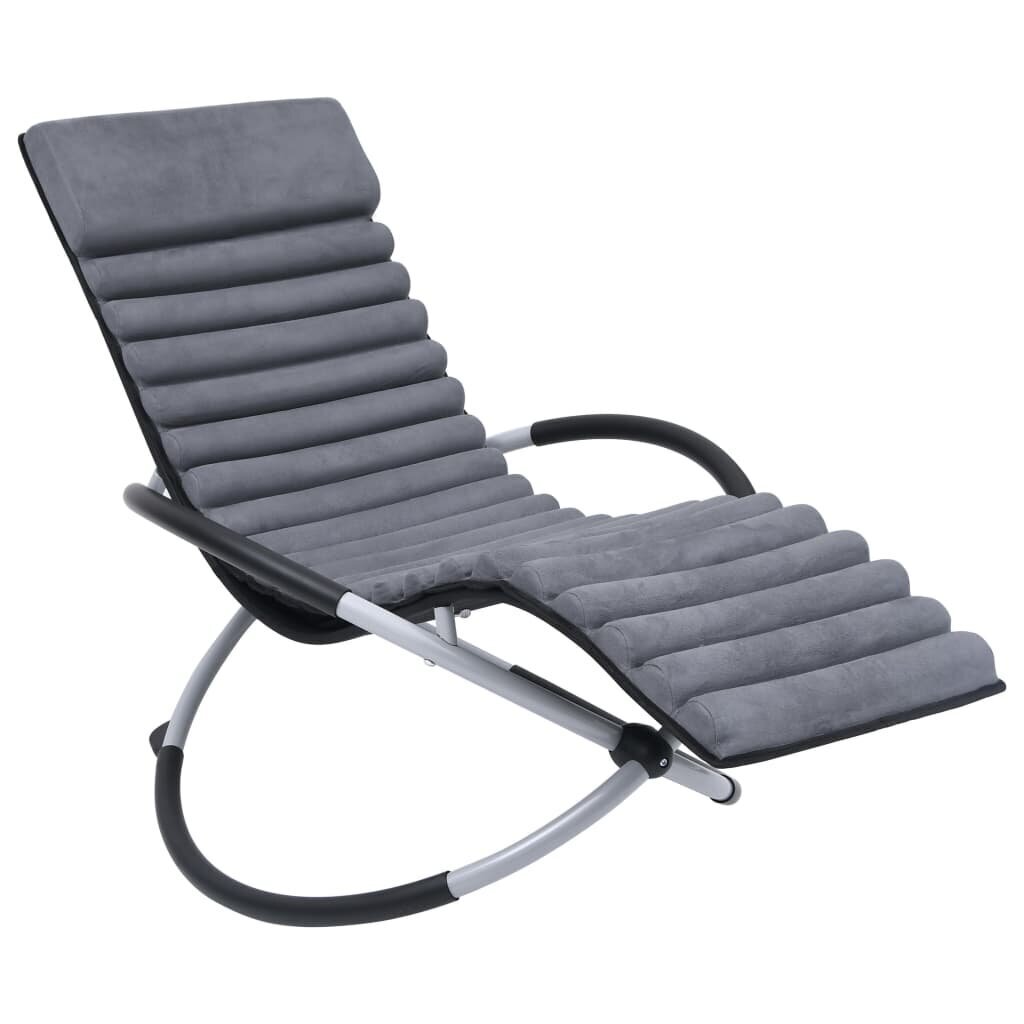 Sauļošanās krēsla matracis vidaXL, pelēks cena un informācija | Krēslu paliktņi | 220.lv