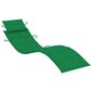 Sauļošanās krēsla matracis vidaXL, 186x58x4 cm, zaļš цена и информация | Krēslu paliktņi | 220.lv
