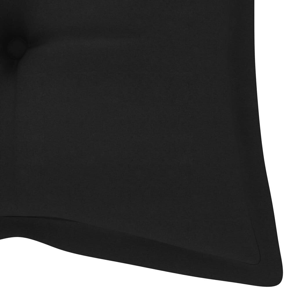 Šūpuļkrēsla matracis vidaXL, melns, 120 cm cena un informācija | Krēslu paliktņi | 220.lv