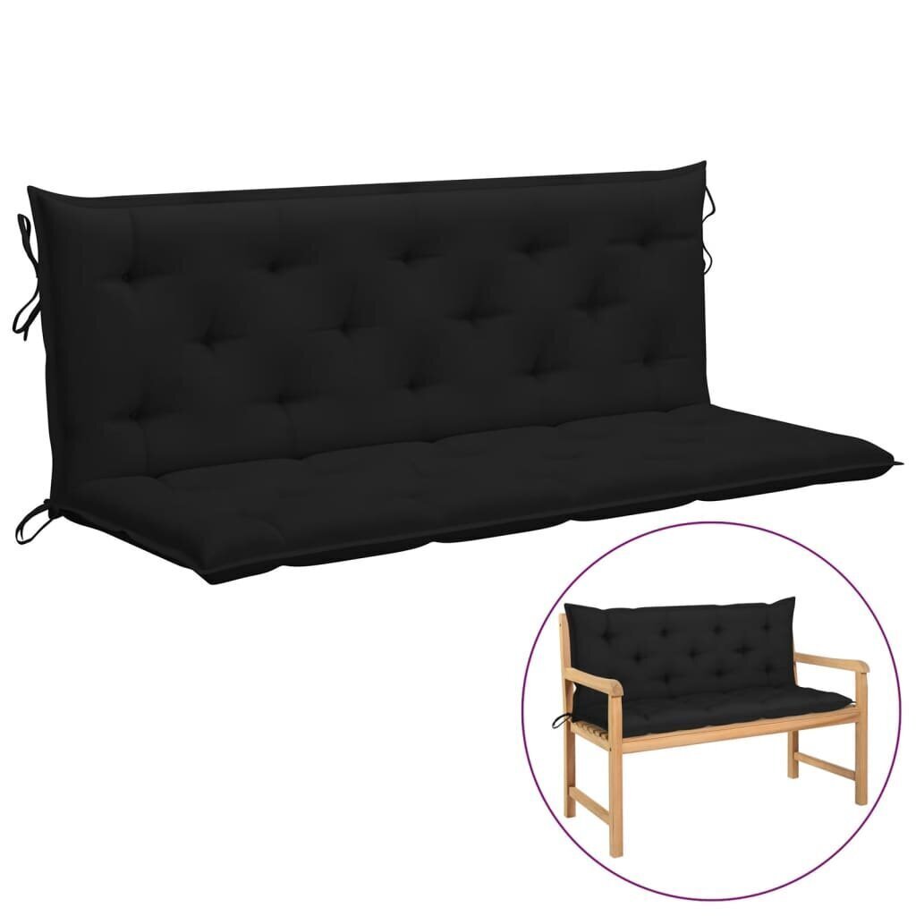 Šūpuļkrēsla matracis vidaXL, melns, 150 cm cena un informācija | Krēslu paliktņi | 220.lv