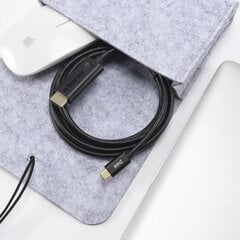 Однонаправленный кабель-адаптер - переходник с USB Type C Choetech (штекер) на HDMI 2.0 (штекер) 4K 60 Гц 1.8 м, черный (CH0019) цена и информация | Кабели для телефонов | 220.lv