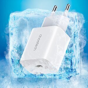 Lādētājs Choetech USB travel wall charger Type C 20W Power Delivery + USB Cable Type C - Lightning 1.2m (PD5005) cena un informācija | Lādētāji un adapteri | 220.lv