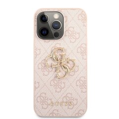 GUHCP13X4GMGPI Guess PU 4G Metal Logo Case for iPhone 13 Pro Max Pink цена и информация | Чехлы для телефонов | 220.lv