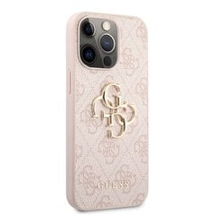 GUHCP13X4GMGPI Guess PU 4G Metal Logo Case for iPhone 13 Pro Max Pink цена и информация | Чехлы для телефонов | 220.lv