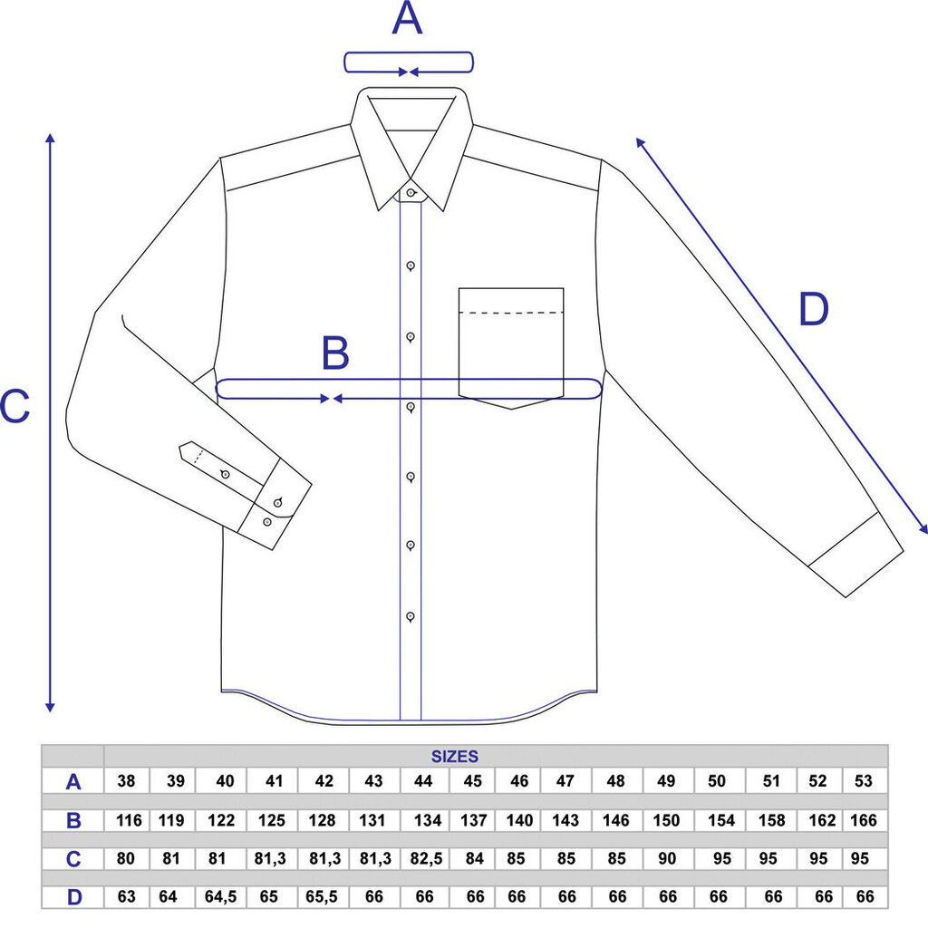 Vīriešu krekls NORDIC, taisns siluets - Ar garām piedurknēm 7093-50 цена и информация | Vīriešu krekli | 220.lv