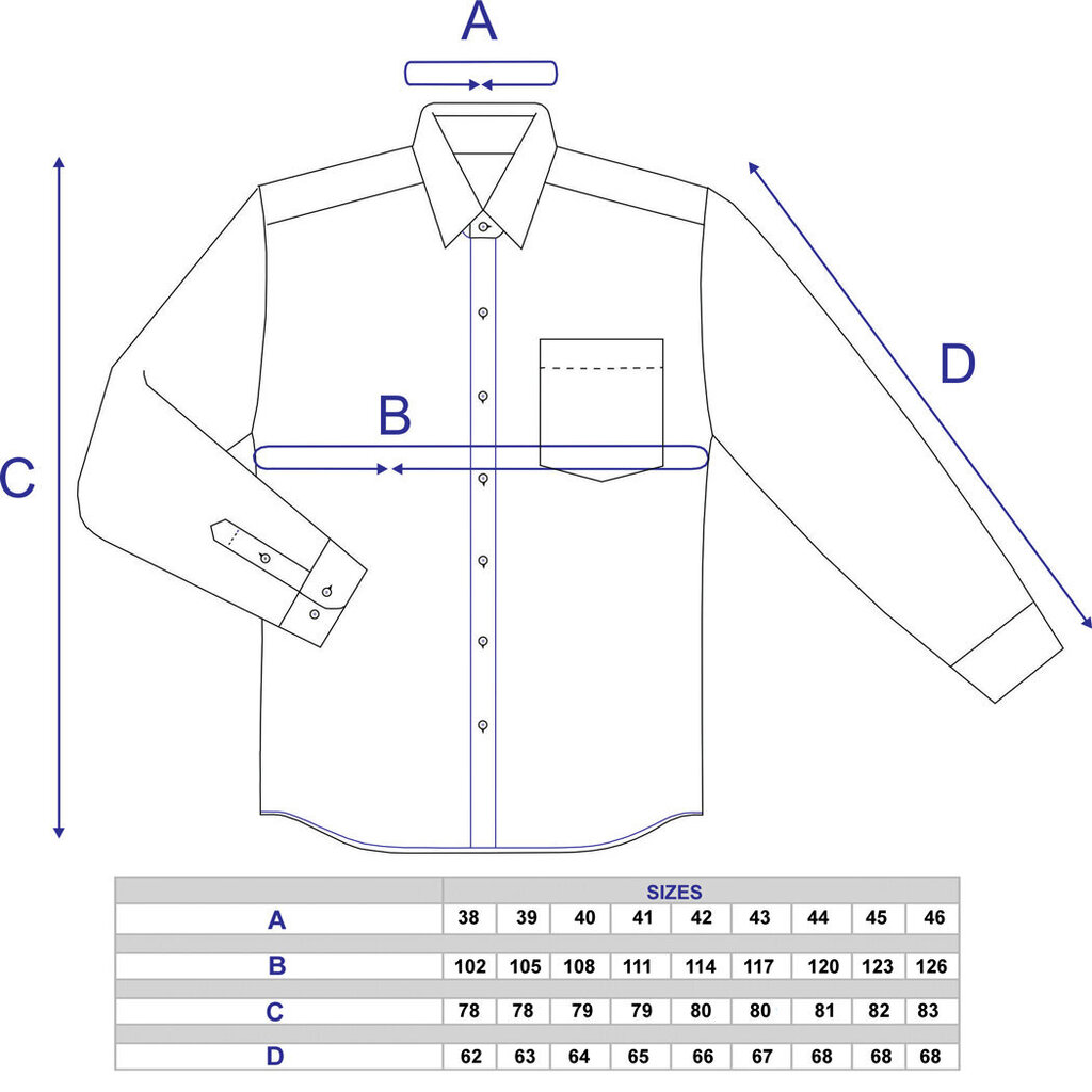 Vīriešu krekls NORDIC, pieguļošs siluets - Ar garām piedurknēm 9120F-45 cena un informācija | Vīriešu krekli | 220.lv