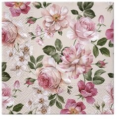 Salvetes, 33x33 cm, roses glory cream cena un informācija | Galdauti, salvetes | 220.lv