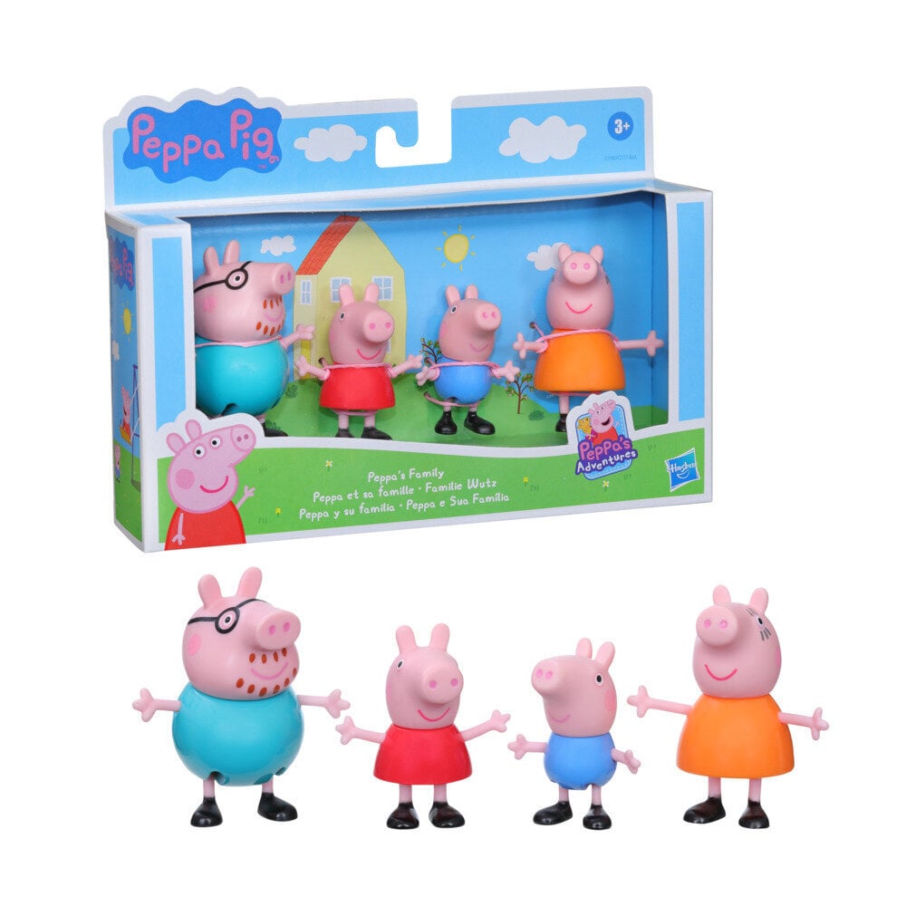 PEPPA PIG Rotaļu komplekts Ģimene, 4gab цена и информация | Rotaļlietas meitenēm | 220.lv